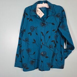 M Mac Vermont Country Store Women's Jacket Top Size M Blue/Black NWT Pockets